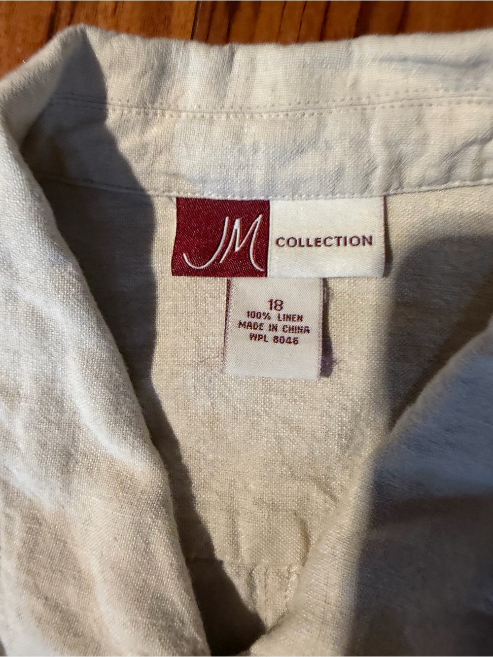 JM Collection Cream Button-Front Blazer Jacket - Picture 2 of 5